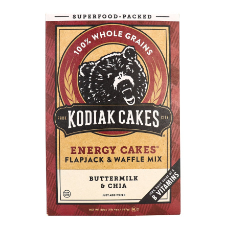 Front of Kodiak Cakes Energy Cakes Buttermilk & Chia Pancake & Waffle Mix, 567g