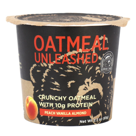 Kodiak Cakes Oatmeal Unleashed Cup Peach Vanilla Almond, 65g
