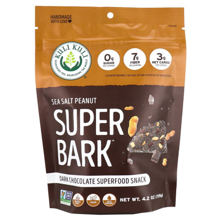 Front of Kuli Kuli Sea Salt Peanut Super Bark, 119g