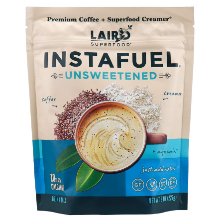 Front of Laird Superfood Instafuel Unsweetened, 227g