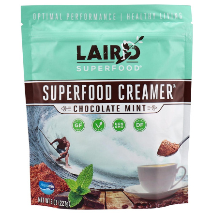 Front of Laird Superfood Superfood Creamer Chocolate Mint, 227g