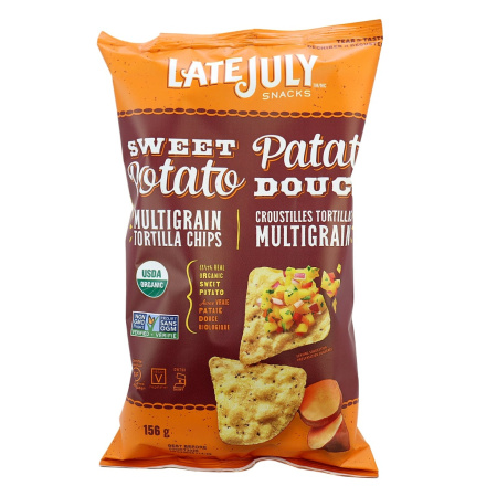 Late July Organic Sweet Potato Multigrain Tortilla Chips, 156g