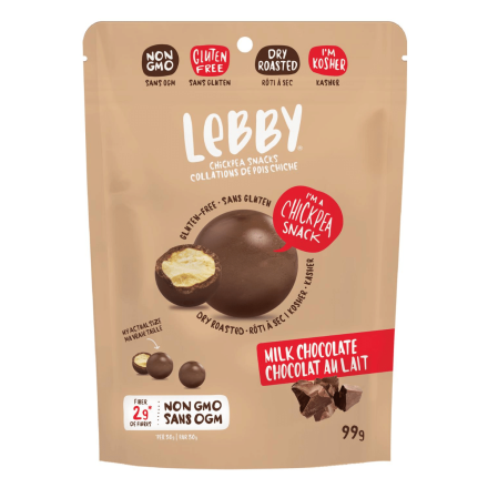 Lebby Gluten-Free Chickpea Bites Milk Chocolate, 99g