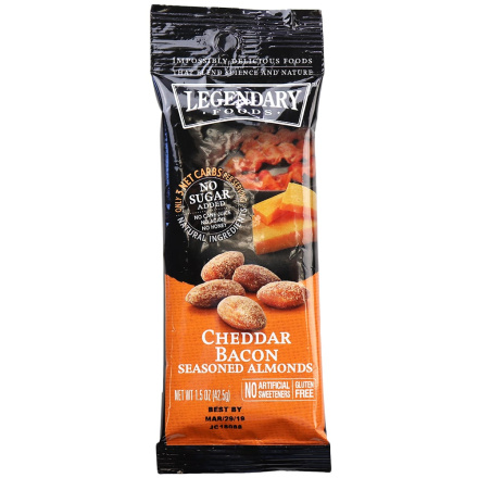 Legendary Foods Cheddar Bacon Seasoned Almonds, 42.5g