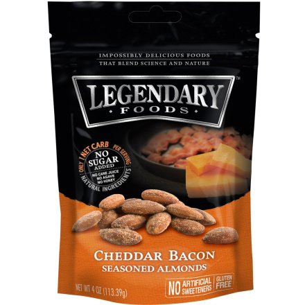 Legendary Foods Cheddar Bacon Seasoned Almonds, 113g
