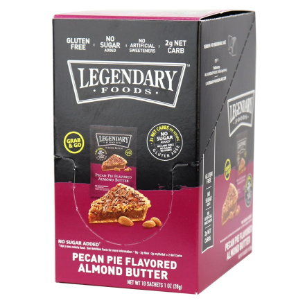 Legendary Foods Pecan Pie Almond Nut Butter, 10 squeeze packs