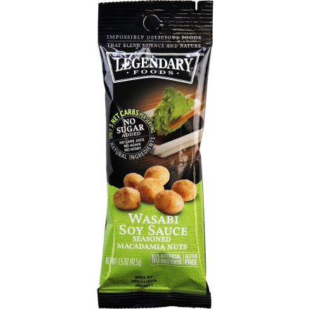 Legendary Foods Wasabi Soy Sauce Seasoned Macadamia Nuts, 42.5g