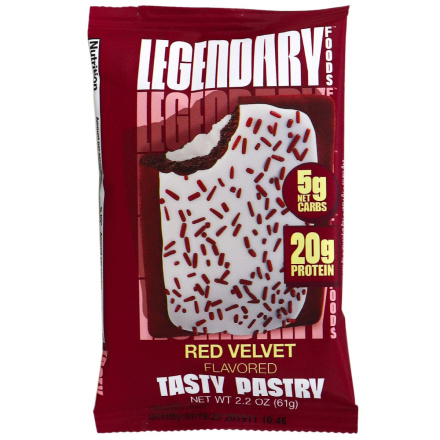 Front of Legendary Foods Tasty Pastry Red Velvet Flavoured, 61g