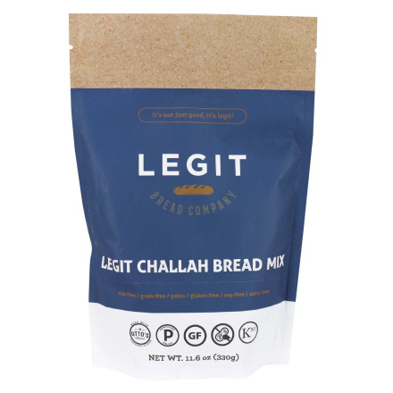 Front of Legit Bread Company Challah Bread Mix, 330g