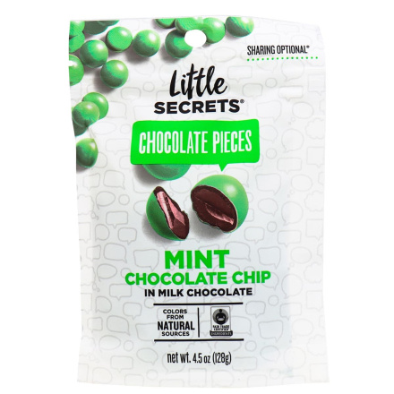 Little Secrets Chocolate Pieces Mint Chocolate Chip, 128g
