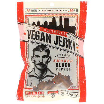 Louisville Vegan Jerky Pete's Bourbon Smoked Black Pepper, 85g