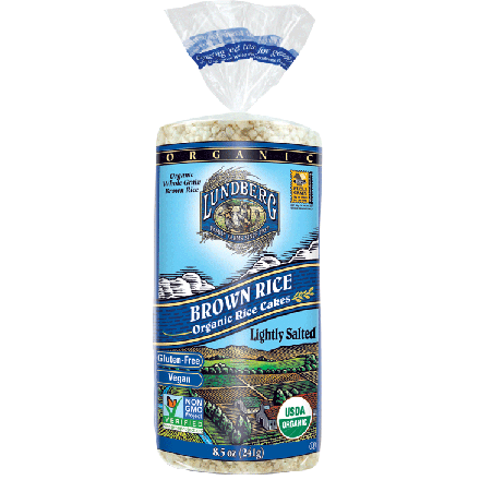 Lundberg Organic Gluten-Free Brown Rice Cakes Sea Salt, 241g