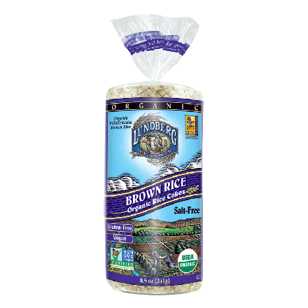 Lundberg Organic Gluten-Free Brown Rice Cakes Salt-Free, 241g