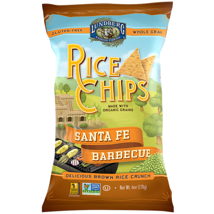Lundberg Farms Rice Chips Santa Fe Barbeque, 170g