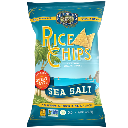 Lundberg Farms Rice Chips Sea Salt, 170g
