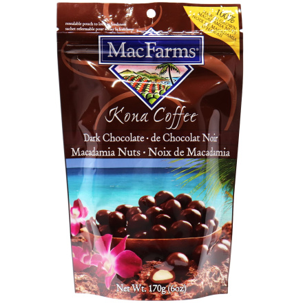 MacFarms Kona Coffee Dark Chocolate Macadamia Nuts, 170g