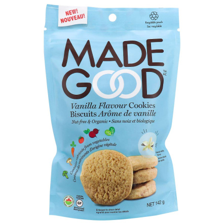 Front of MadeGood Cookies Vanilla Flavour, 142g
