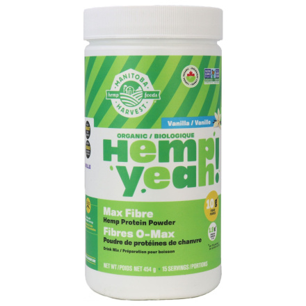 Manitoba Harvest Hemp Yeah! Max Fibre Vanilla Protein Powder, 454g
