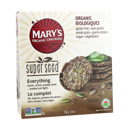 Mary's Gone Crackers Organic Gluten-Free Superseed Crackers Everything, 155g