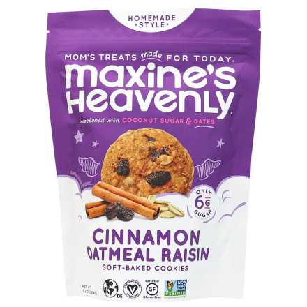 Maxine's Heavenly Gluten-Free Soft Baked Cookies Cinnamon Oatmeal Raisin, 204g
