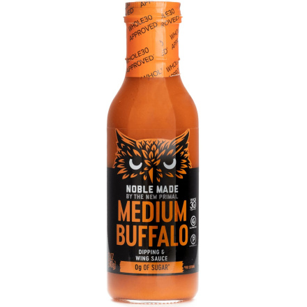 Noble Made Dairy-Free Zero Sugar Medium Buffalo Dipping & Wing Sauce, 354g