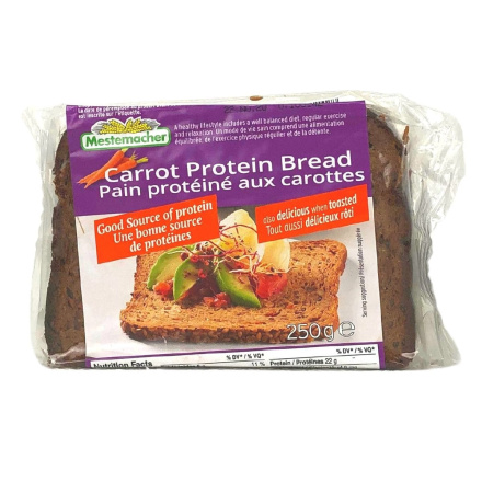 Front of Mestemacher Carrot Protein Bread