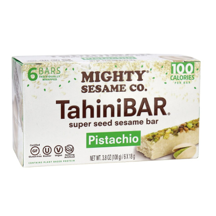 Mighty Sesame Co. Tahini Bar Pistachio, 6 Bars