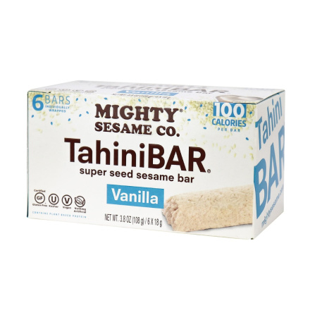 Mighty Sesame Co. Tahini Bar Vanilla, 6 Bars