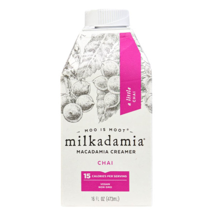 Front of Milkadamia Macadamia Creamer Chai, 473mL