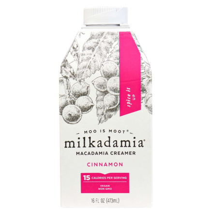Front of Milkadamia Macadamia Creamer Cinnamon, 473mL