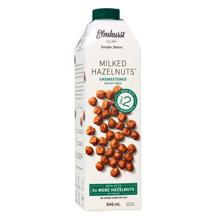 Elmhurst Unsweetened Hazelnut Milk, 946ml