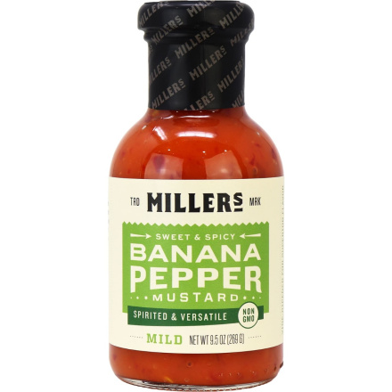 Miller's Mild Banana Pepper Mustard, 269g