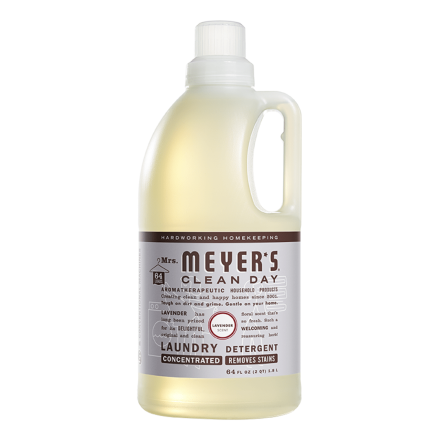 Front of Mrs. Meyer's Laundry Detergent Lavender, 64 Loads