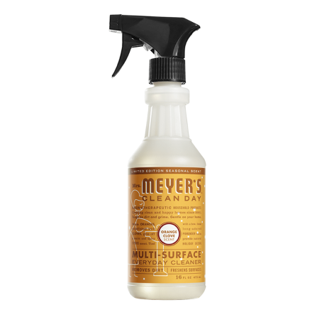 Front of Mrs. Meyer's Multi-Surface Cleaner Orange Clove, 473 mL
