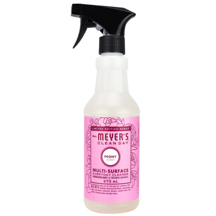 Front of Mrs. Meyer’s Clean Day Multi-Surface Cleaner Peony, 473mL