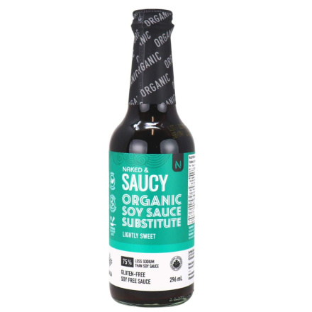 Front of Naked & Saucy Organic Coconut Aminos Lightly Sweet