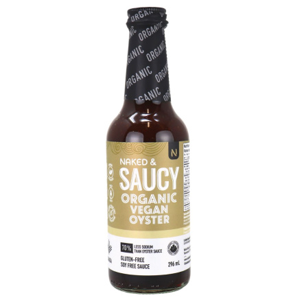Front of Naked & Saucy Organic Vegan Oyster Sauce