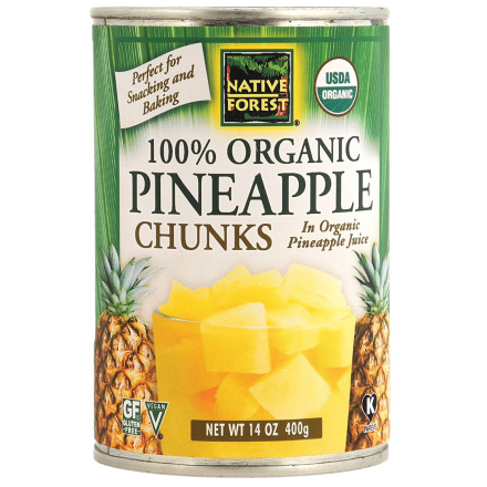Native Forest Organic Pineapple Chunks, 400g