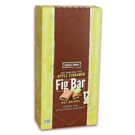 Nature's Bakery Stone Ground Whole Wheat Apple Cinnamon Fig Bars, 12 Pack