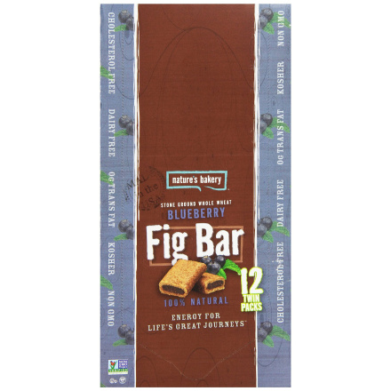 Nature's Bakery Stone Ground Whole Wheat Blueberry Fig Bars, 12 Pack