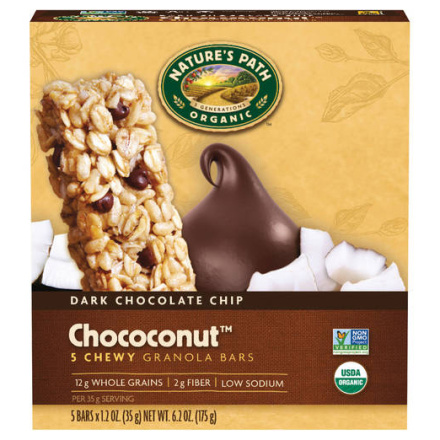Nature's Path Organic Chewy Granola Bar Chococonut, 5 Bars