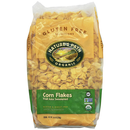Nature's Path Organic Corn Flakes Cereal Fruit Juice Sweetened, 750g