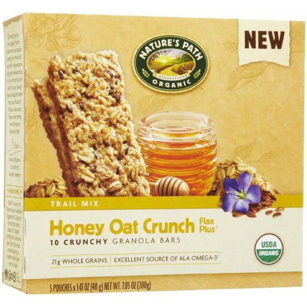 Nature's Path Organic Crunchy Granola Bar Honey Oat Crunch Flax Plus®, 10 Bars
