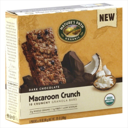 Nature's Path Organic Macaroon Crunch Granola Bar, 5 Bars