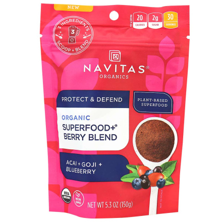 Navitas Organics Protect & Defend Superfood+ Berry Blend, 150g