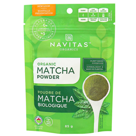 Front of Navitas Organics Organic Matcha Powder, 85g