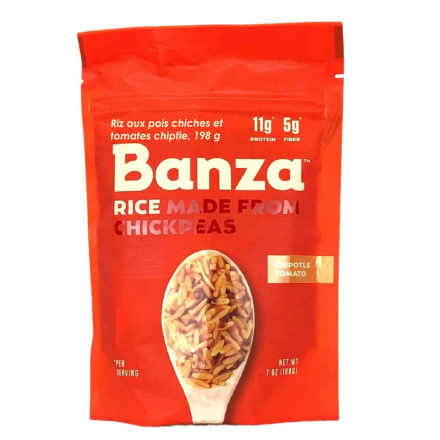 Front of Banza Chickpea Rice Chipotle Tomato