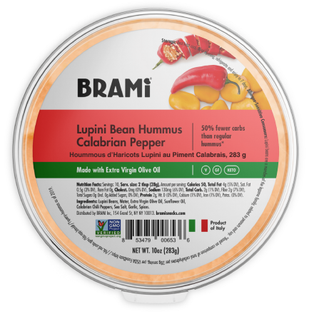 Front of Brami Lupini Bean Hummus Calabrian Pepper