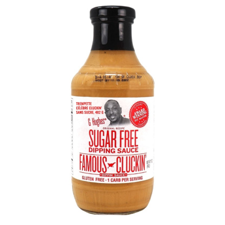 Front of G Hughes Sugar Free Dipping Sauce Famous Cluckin' 