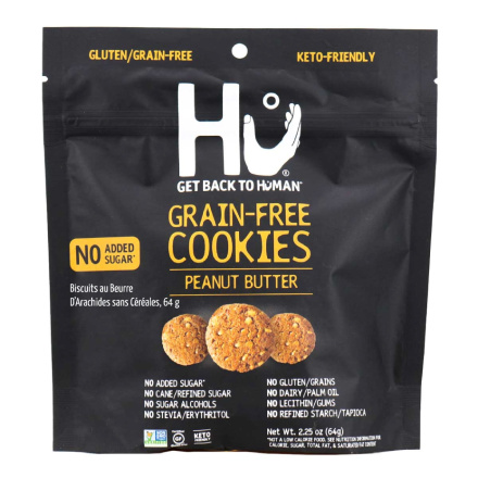 Front of Hu Kitchen Grain-Free Cookies Peanut Butter, 64g